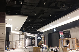 Ceiling installation at Blazone